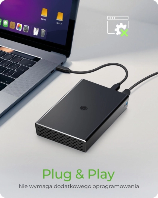 Zunanji Raid ohišje IB-RD2253-C31 za 2,5 SATA HDD na USB 3.2 Gen 2, RAID 0,1, SINGLE, LARGE