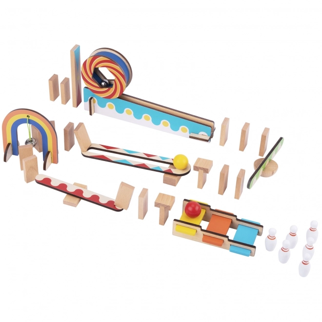 Lesene gradbene kocke domino 2F domino sestavljanka Tooky Toy