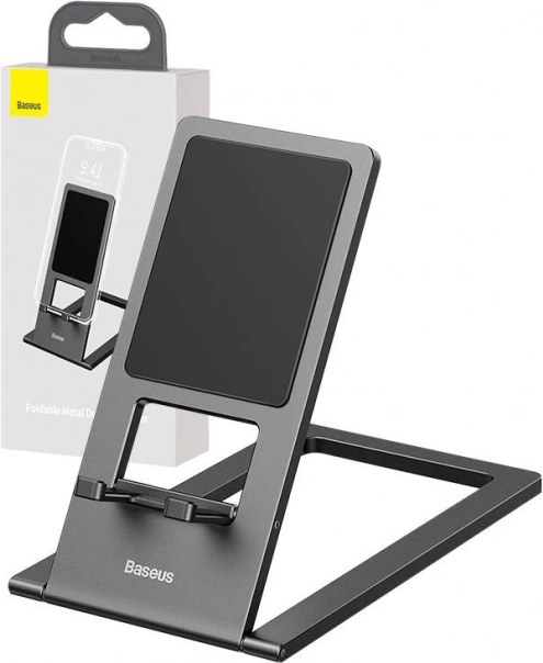 Kovinsko namizno stojalo za telefon in tablico Baseus (sivo)
