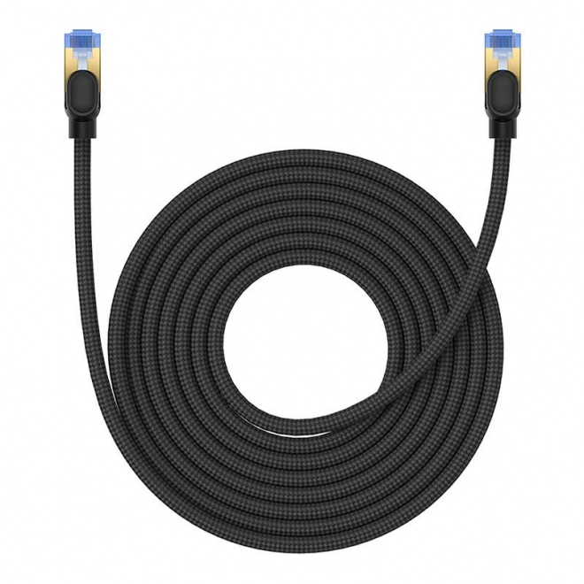 Pleteni ethernetni kabel kat.7 Baseus RJ45, 10 Gbps, 8 m, črn