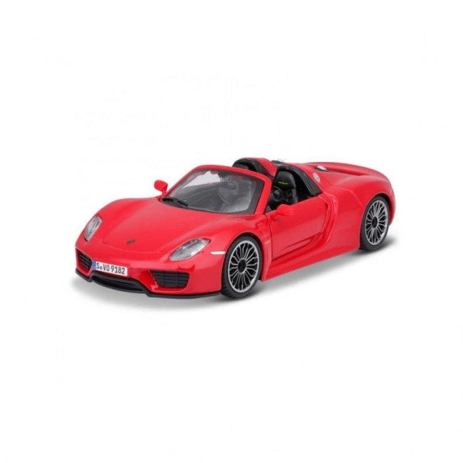 Kovinski avto Porsche 918 Spyder rdeč