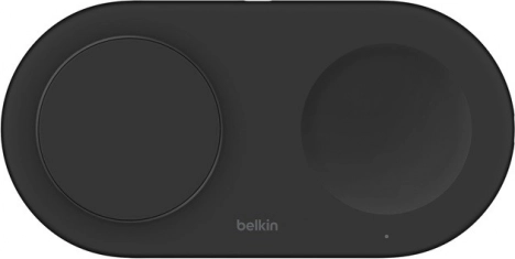 Belkin BoostCharge Pro 2v1 brezžična polnilna podloga Qi2 15 W – črna