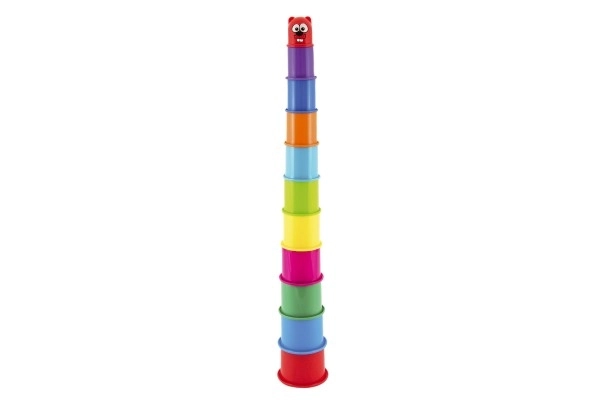 Kubus piramida zložljiva okrogla plastika 11kos v škatli 11x20x11cm 12m+
