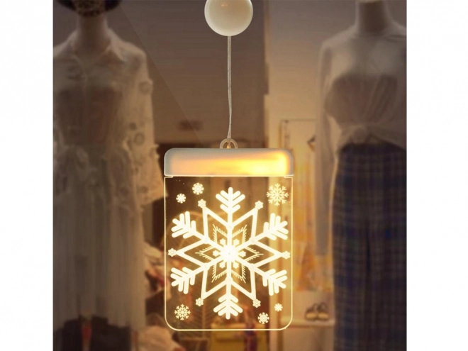 Božično LED vitražno svetilo za okno