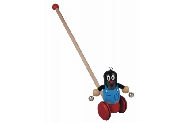 Potiskalnik na palici Krtek z zvončki - 55 cm