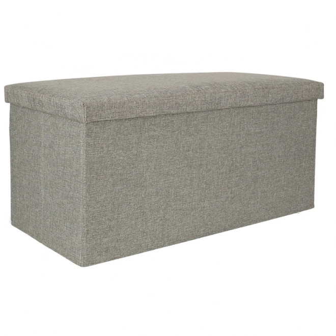 Siva zložljiva kocka s prostorom za shranjevanje 76x38x38 cm