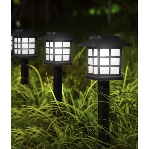 Sončna vrtna svetilna LED – set 6x hišica