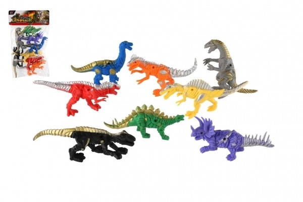 Dinozaver/Dragon 8 kos plast 14-17cm v vrečki 22x35x7cm