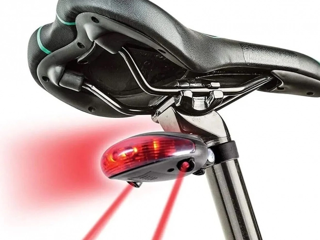 Zadnja luč za kolo z LED in laserjem