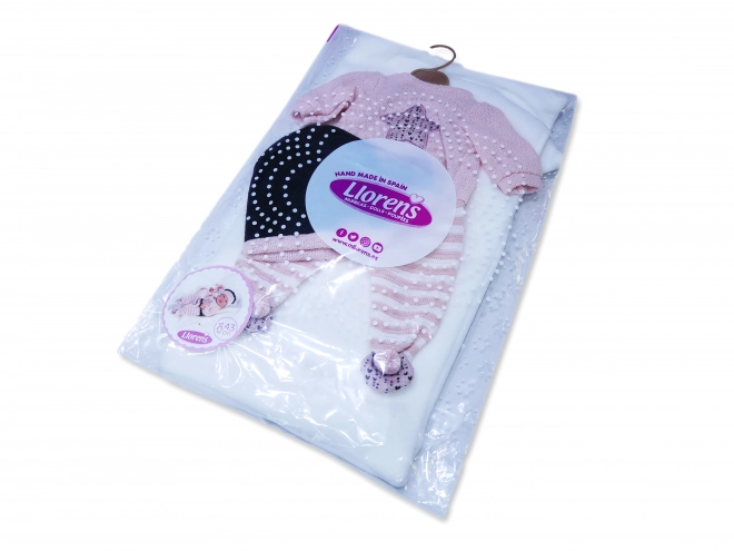 Llorens M843-26 oblačil za lutko dojenčka NEW BORN velikosti 43-44 cm