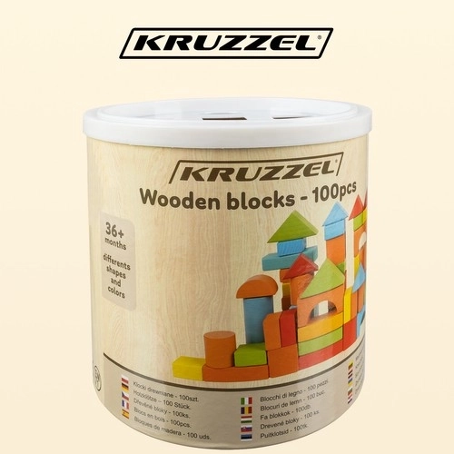 Lesene kocke - 100 kos. Kruzzel 22666