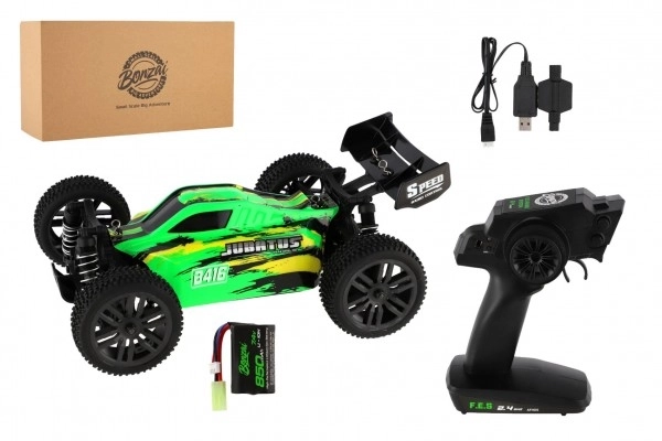 RC Buggy Bonzai Jubatus terensko vozilo 30cm plast 2,4GHz na baterije + 2x dodatni paket v škatli 40x14x21 – Zelené