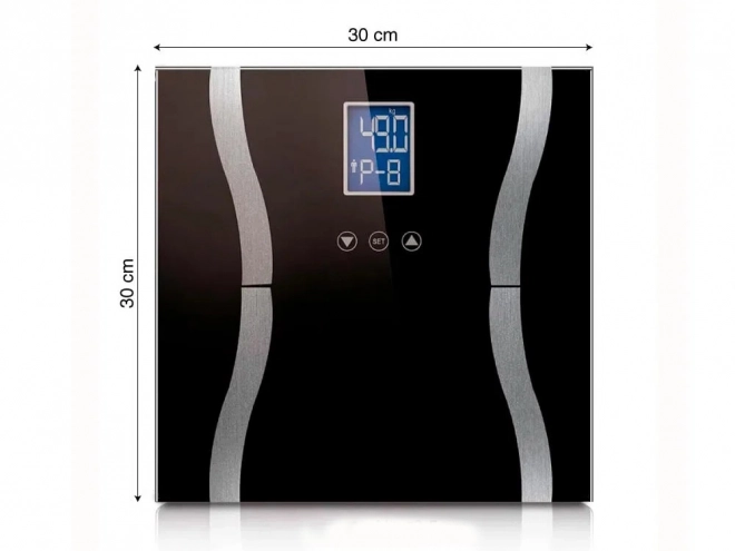 Analitična 180kg steklena kopalniška tehtnica z LCD zaslonom