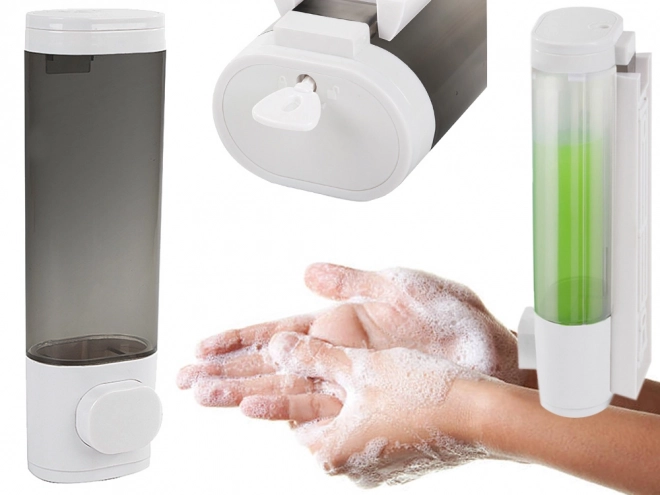 Stenski dozirnik za milo in šampon 300 ml