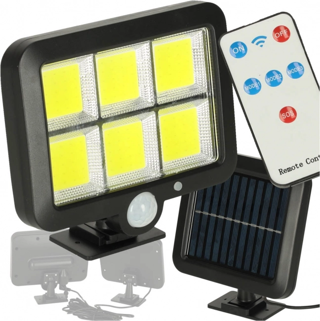 Solarna svetilka s senzorjem gibanja in mraka, 120 LED