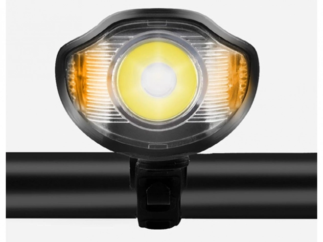 Večnamenska kolesarska luč 3v1 z LED, števcem km in trobljo