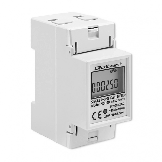 Enofazni elektronski števec električne energije | DIN letev | 230V | LCD | 2P