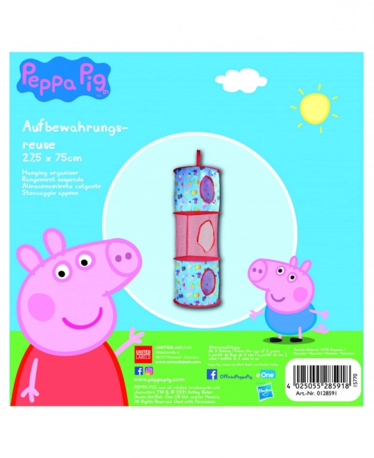 Viseča košara, organizator za igrače Peppa Pig, 27,5x75cm LICENCIRAN ORIGINALEK