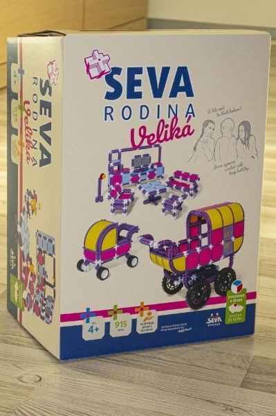 Stavebnica SEVA DRUŽINA Velika plast 915 kosov v škatli 27x38x18cm