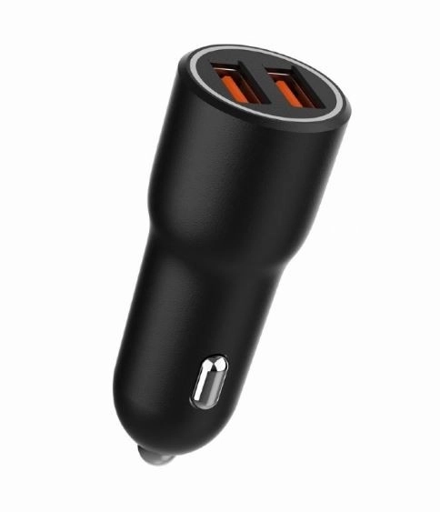 Avtopolnilnik 2xUSB-A QC3.0 36W črna