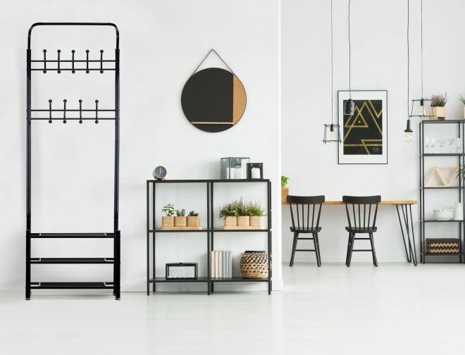 Obešalo za oblačila + omara, polica, polica za čevlje ModernHome
