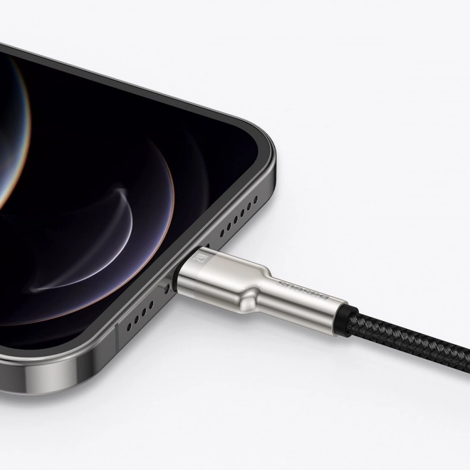 USB kabel za Lightning Baseus Cafule, 2,4A, 1m (črna)