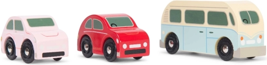 Set lesenih retro avtomobilčkov Le Toy Van