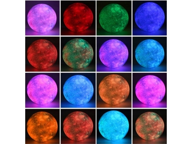 Nočna lučka GALAXY 3D z barvno RGB osvetlitvijo + daljinski upravljalnik