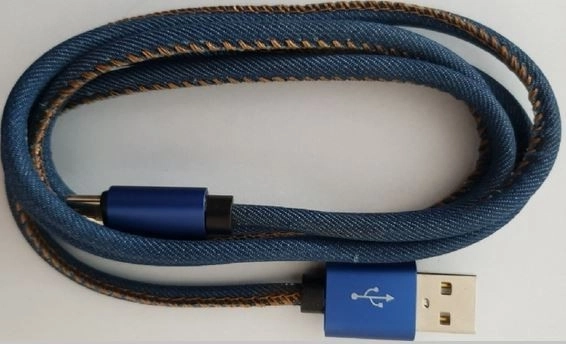 Premium USB 2.0 Type C kabel z džinskim dizajnom 1 m