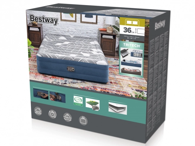 Udobna vzmetnica Bestway 2s Queen 203x152x36cm z vgrajeno črpalko 6712Y