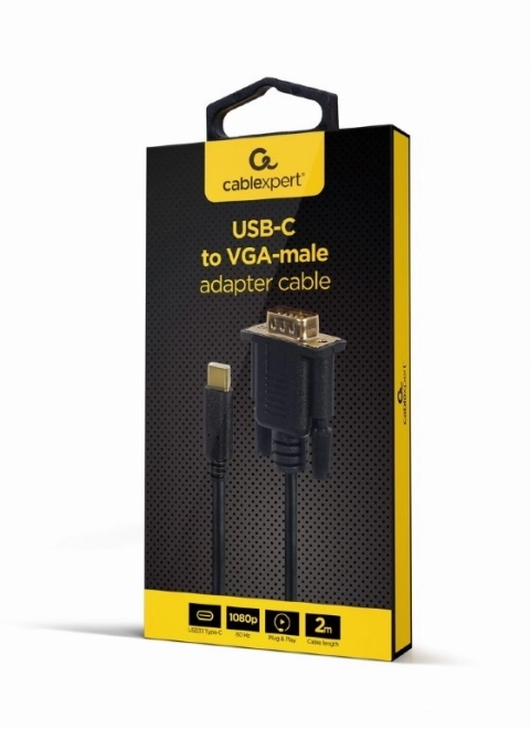 Kabel USB-C na VGA moški 1920x1080 60Hz