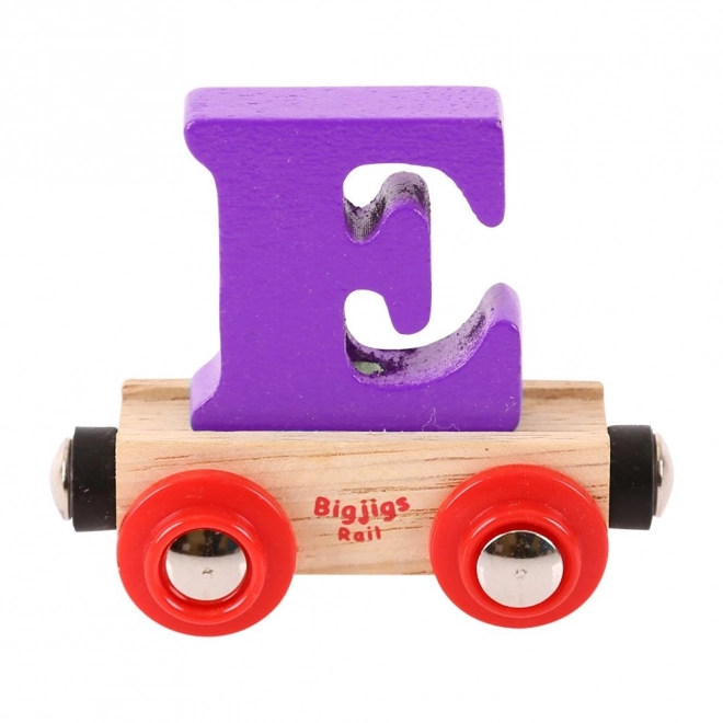 Leseni vlak Bigjigs Rail s črko E