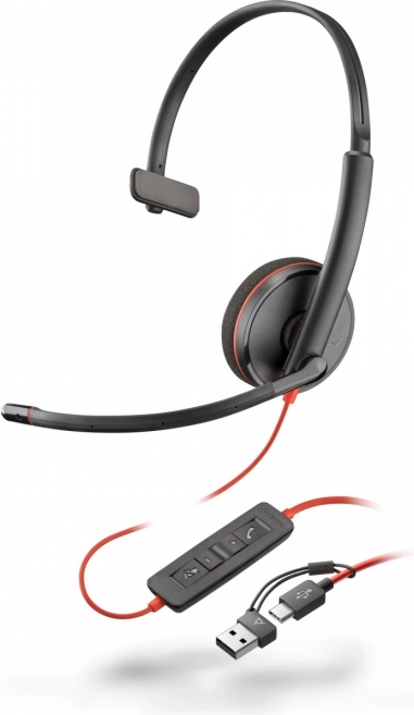 Enostranske slušalke Poly Blackwire 3210 USB‑C + USB‑C/A