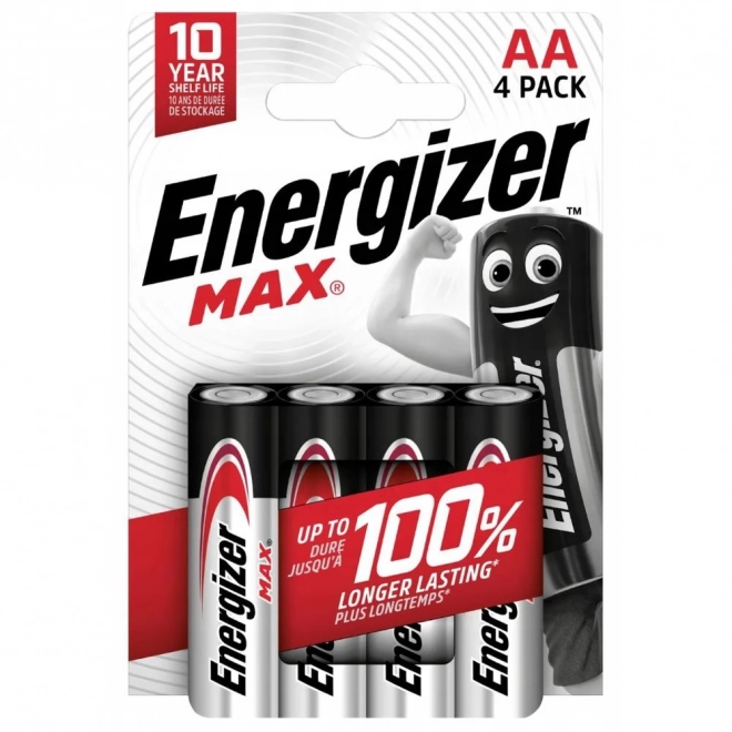 Alkalne baterije LR6/AA Energizer MAX, paket 4 kos