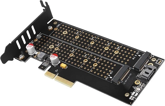 Dva vmesnika M.2 v enem adapterju