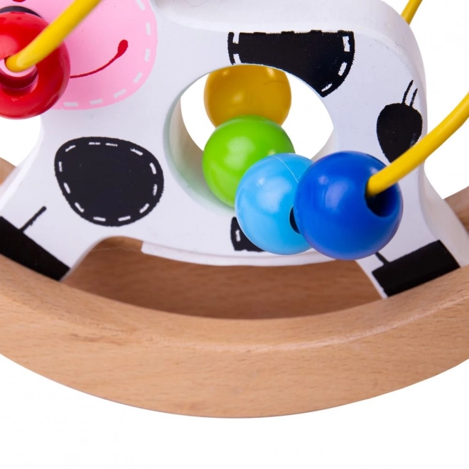 Bigjigs Baby Motoriki labirint gugalnica kravica