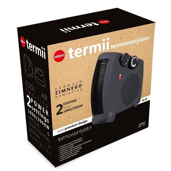 Ventilatorski grelec Eldom Termii 2000W sivi