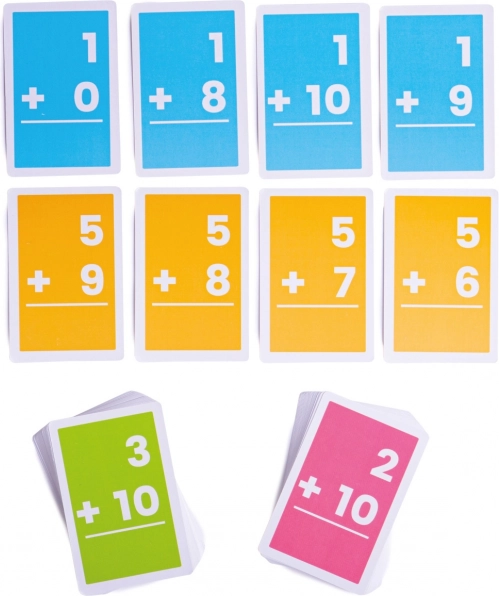 Bigjigs Toys Set kartic za seštevanje 1–10