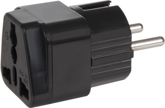 Adapter vtičnica UK na vtič EU univerzalni črn