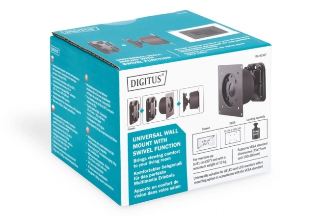 Nosilec za monitor DigiTus z vrtljivim zgibom do 27 palcev