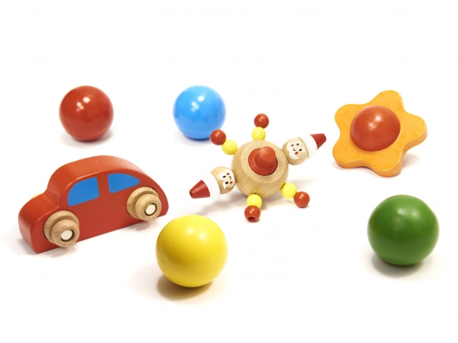 Lesena montessori kroglična steza XXL