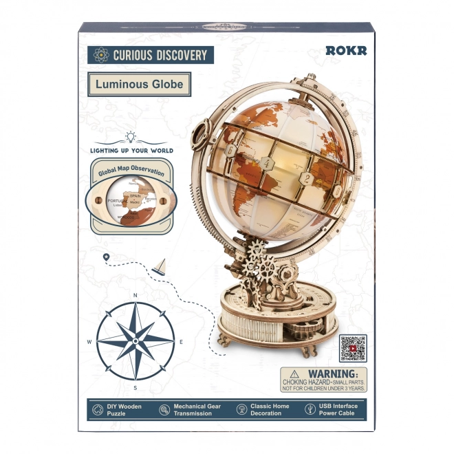 RoboTime 3D lesen mehanični puzzle Svetleči globus