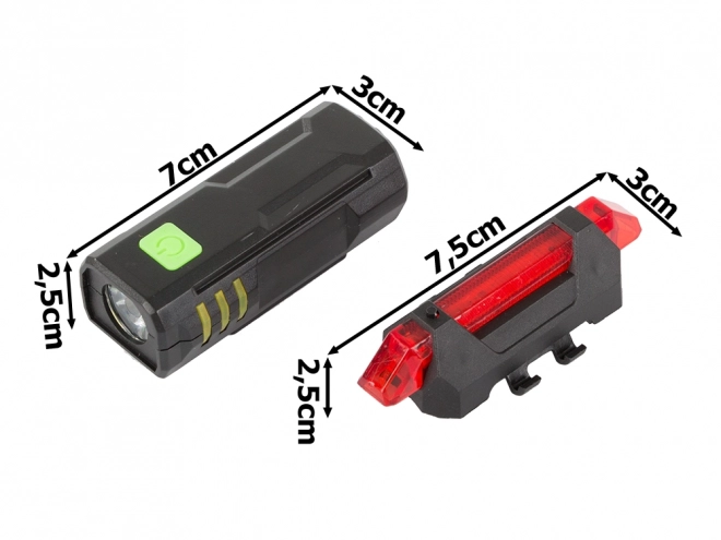 Komplet USB luči za kolo spredaj in zadaj