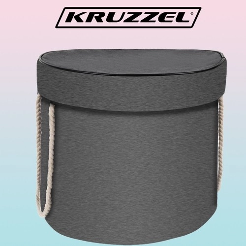 Siv koš za igrače s podlogo