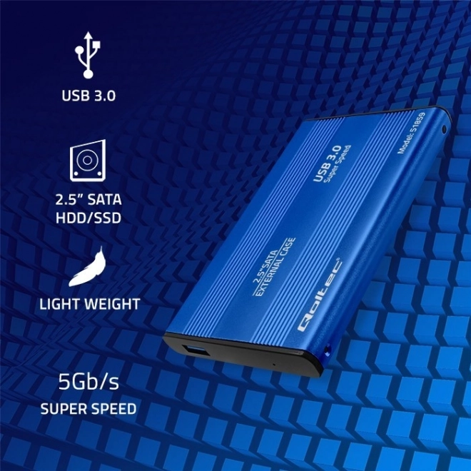 Zunanji etui za HDD/SSD 2.5" SATA3 USB 3.0 Modra