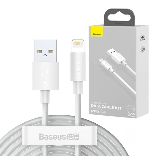Set podatkovnih kablov USB na Lightning Baseus Simple Wisdom