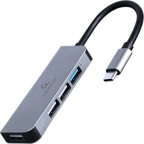 USB‑C hub s 4 priključki, 3× USB 2.0 in 1× USB 3.1, aluminijasto ohišje