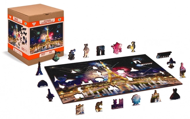 Leseno puzzle Nočna Pariz