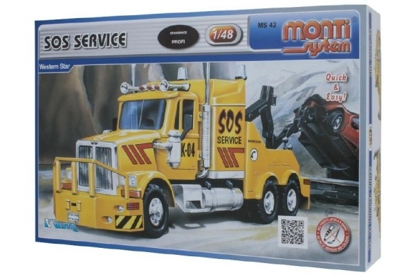 Zgradbni komplet Monti Sistem MS 42 SOS Servis Western Star 1:48 v škatli 22x15x6cm