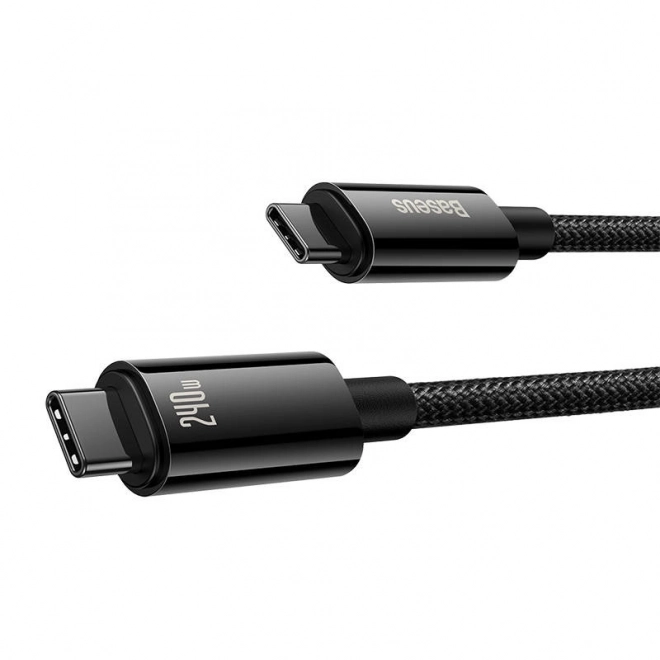 Kabel USB-C na USB-C Baseus Tungsten Gold 240W 1 m (črn)